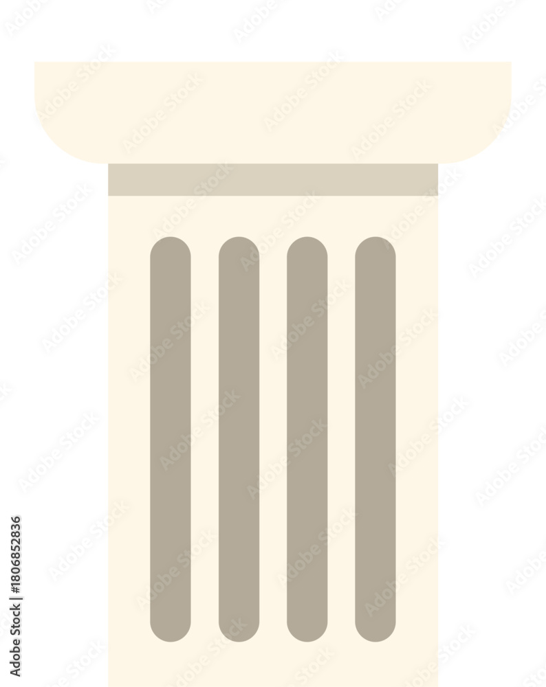 Fototapeta premium Architectural column representing strength, history, and classical design, suitable for various projects related to architecture, history, or design