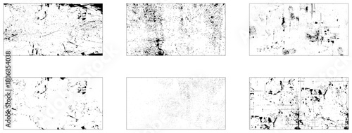 Set of Black and white grunge. 