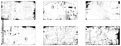 Set of Black and white grunge. Distress overlay texture. Surface dust and rough dirty wall background concept.