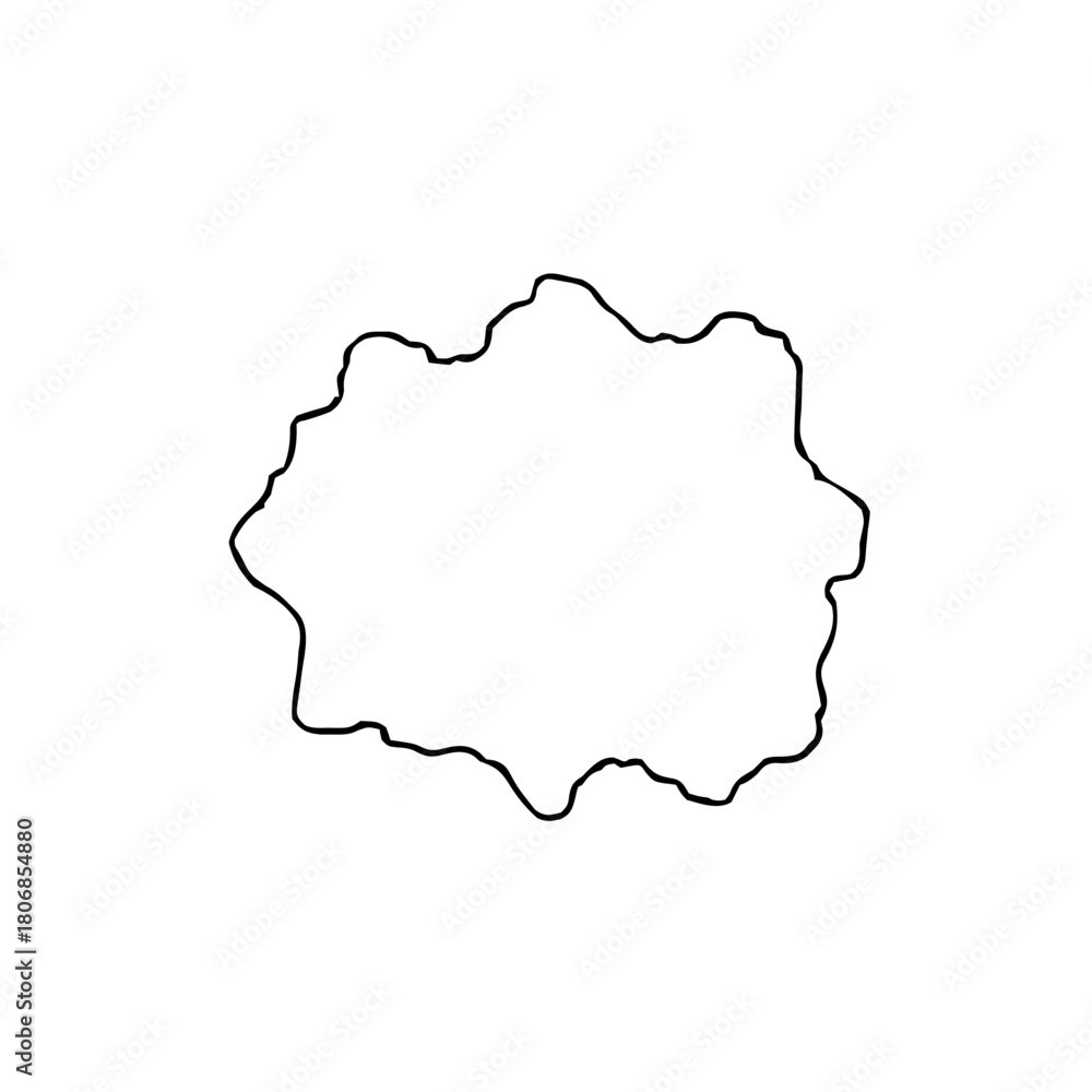 Fototapeta premium Business & Analytics – Thick Outline BW – area chart volatile