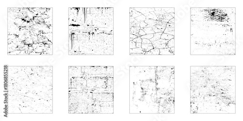 Grunge Urban Backgrounds set.Texture Vector.Dust Overlay Distress Grain ,Simply Place illustration over any Object to Create grungy Effect, dirty, texture for your design.