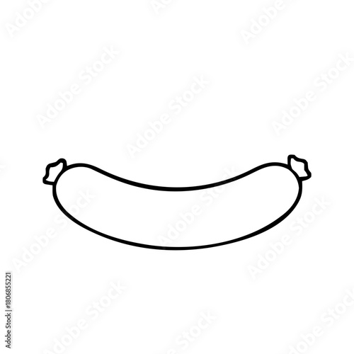 Food & Kitchen – Thick Outline BW – sausage sharp
