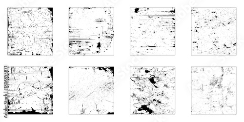 Grunge Urban Backgrounds set.Texture Vector.Dust Overlay Distress Grain ,Simply Place illustration over any Object to Create grungy Effect. 