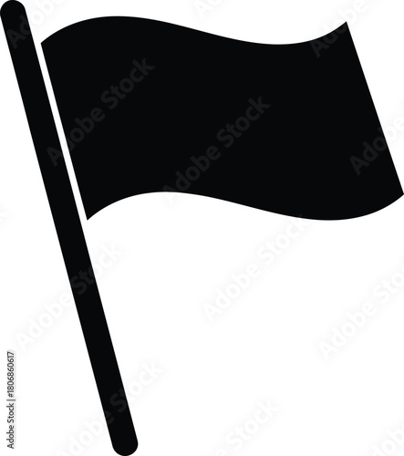 Black flag vector icon illustration symbol design element isolated art eps silhouette