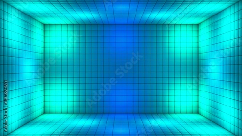 Broadcast Hi-Tech Alternate Blinking Illuminated Cubes Room Stage, Multi Color, Events, 3D, Loopable, 4K