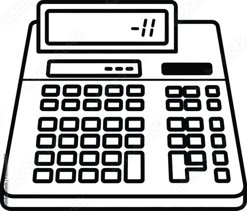 Calculator vector image for accounting finance and mathematical needs eps silhouette