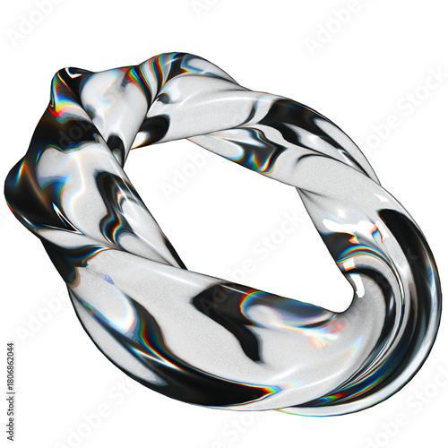 Liquid Glass 3D Shape