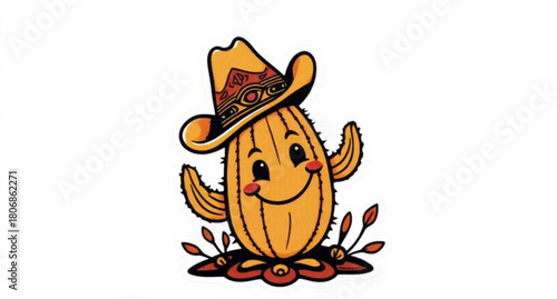 Vector illustration of a cute cartoon owl character with tribal tattoo fire flames