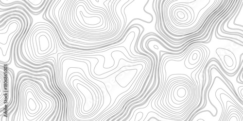  Topography map background Vector banner.The concept of a conditional geography scheme and the terrain path. Dark on black. 