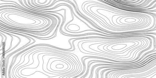 Topographic map patterns, topography line map. Vintage outdoors style.the black on white contours vector topography.