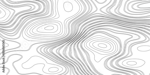 Topographic map patterns, topography line map. Vintage outdoors style.the black on white contours vector topography.