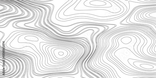 Topographic map patterns, topography line map. Vintage outdoors style.the black on white contours vector topography.