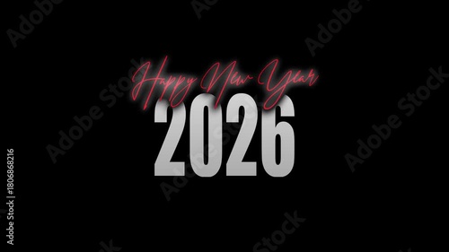 
2026 HAPPY NEW YEAR TITLE WITH CINEMATIC ANIMATION