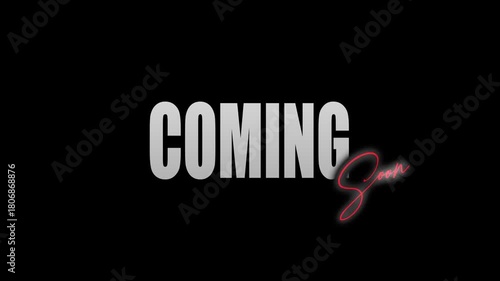 Coming Soon Title With Cinematic Animation