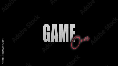 
GAME OVER TITLE WITH CINEMATIC ANIMATION