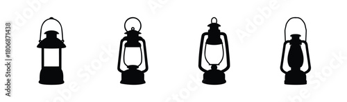 Classic lantern silhouette collection for illumination and design