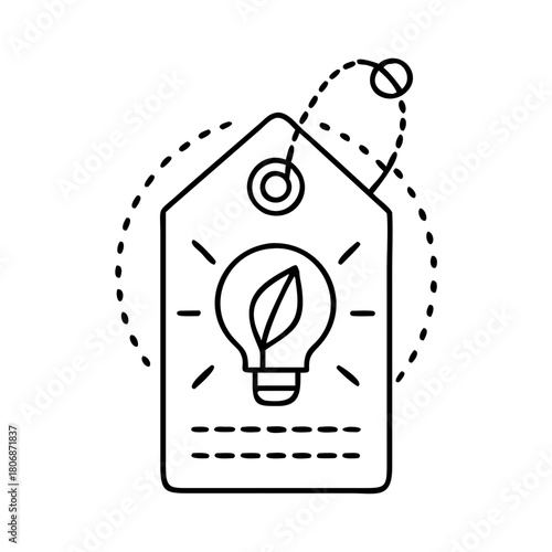 EcoFriendly Pricing A Sustainable Choice with Tagged Green Energy Bulb