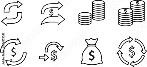 Vector art of money-related icons set
