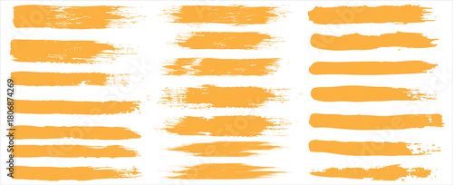 Beautiful Brushes vector collection. Grunge Elements - Brush strokes, ink paint brushes, grunge lines. Rectangle text box for social media and network. vector