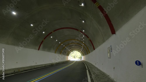 walking inside a tunnel in China. High quality 4k footage