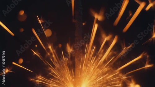 Wallpaper Mural Dynamic welding sparks shower in a fiery display of industrial power, perfect for manufacturing, construction, or high-energy visuals Torontodigital.ca