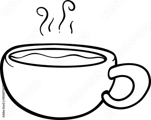 Coffee Cup with Steaming Hot Beverage