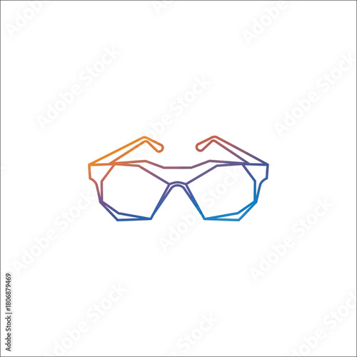 Modern sunglass icon for eyewear and fashion design