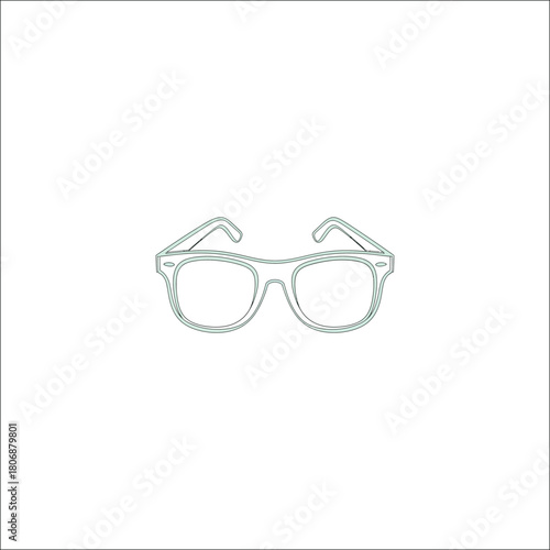 Modern sunglass icon design for summer fashion and travel themes