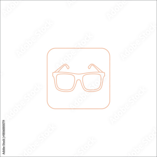 Modern sunglass icon with clean lines and vibrant color options