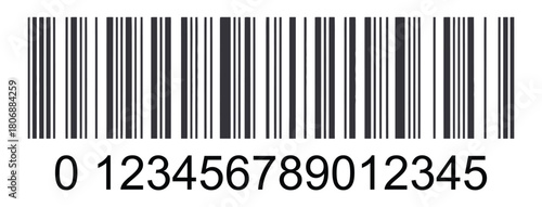 Barcode icon vector set, barcode icon isolated on white background, universal code for scanning products or items