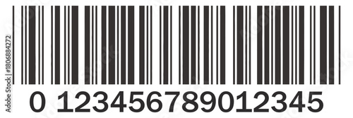 Barcode icon vector set, barcode icon isolated on white background, universal code for scanning products or items