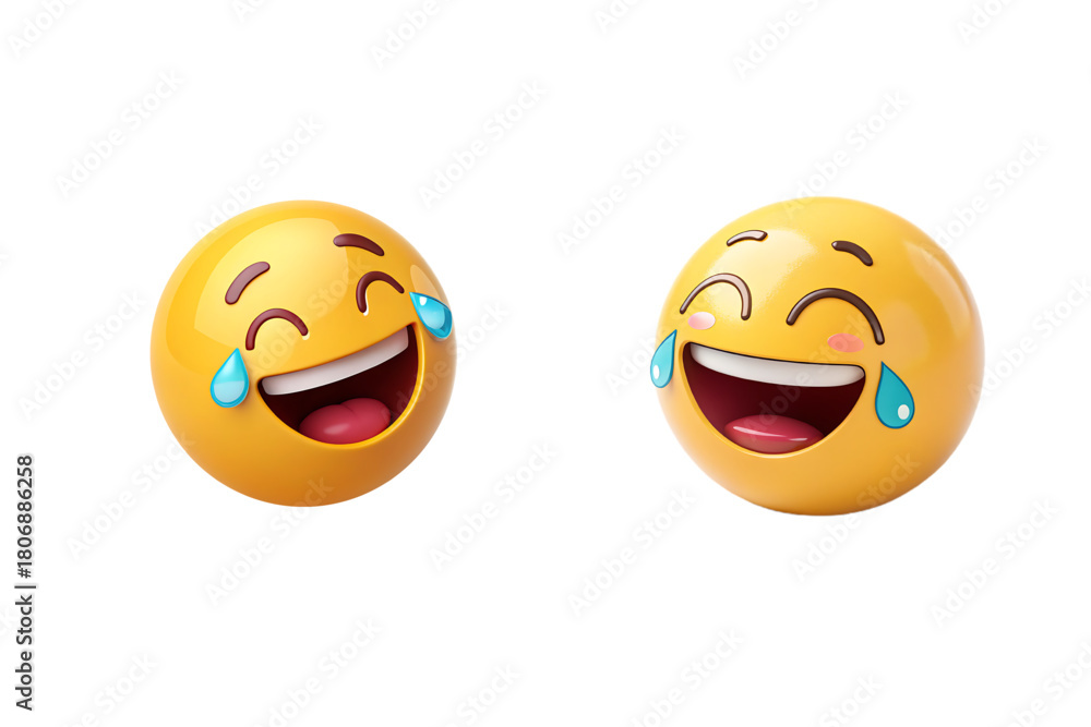 Fototapeta premium Cartoon Laughing Emoji 3D – Meme Reaction Image