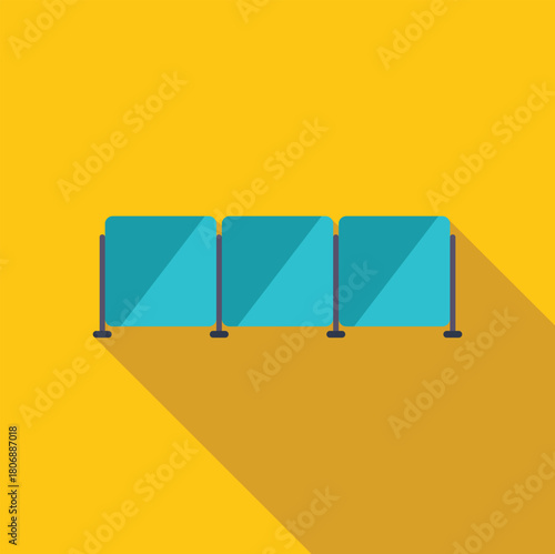 Passengers waiting to board are separated by an airport fence