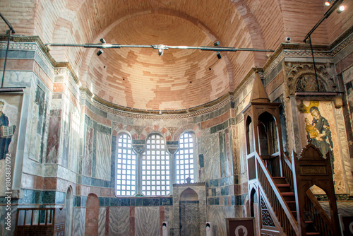 interior of the Kariye mosque (Chora Church) istanbul turkey
