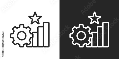 Efficacy Icon In Line Version On Black And White Background