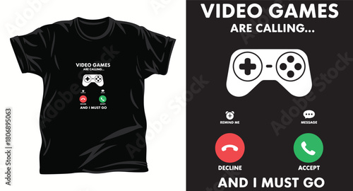 Gamer graphic vector t shirt design print.