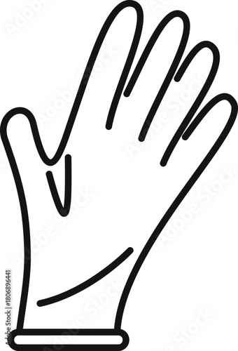 Protective cleaning glove showing open hand, ideal for hygiene and safety in domestic and professional environments