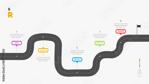 Corporate Success Timeline Roadmap Infographic Template