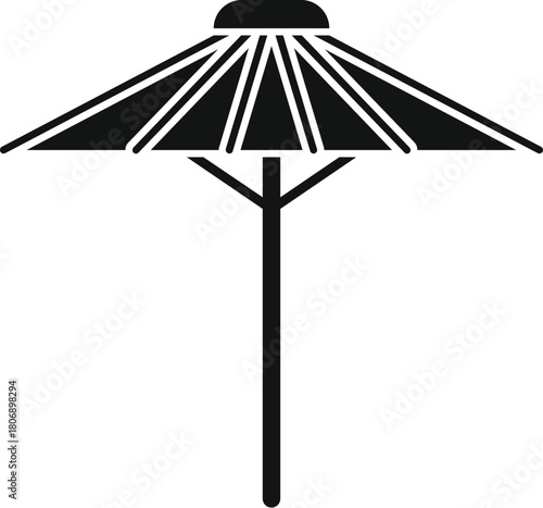 Classic japanese parasol offering respite from the sun, embodying elegance and cultural heritage