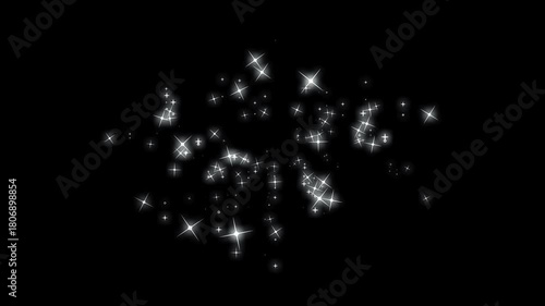Wallpaper Mural Glittering star line sparkle on black background. twinkle magic dust animation, luxury white glitter sparkles star trail, pixie dust path, starlight shimmer particles, cartoon glitter stars Torontodigital.ca