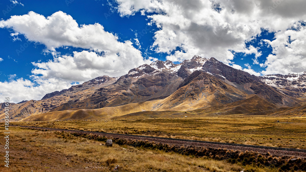 Fototapeta premium The landscape of the Urubamba Valley in Peru