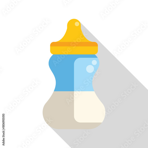 Baby bottle containing milk or infant formula, essential for nourishing newborns and babies, promoting healthy growth