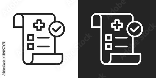 Condition Icon In Line Version On Black And White Background