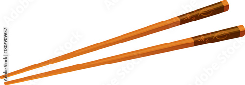 Chopsticks cartoon are interesting to use in all creative media.
