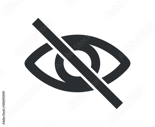 Visibility off icon on transparent background for web