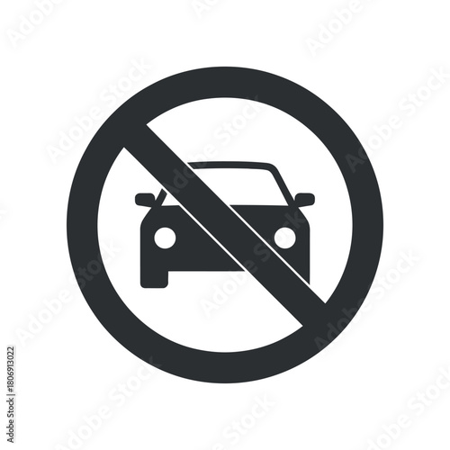 No car vector icon on transparent background