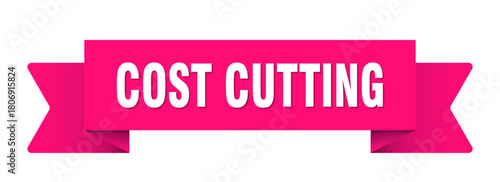 cost cutting ribbon isolated on transparent background. cost cutting ribbon