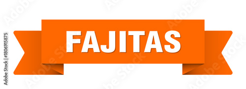 fajitas ribbon isolated on transparent background. fajitas ribbon