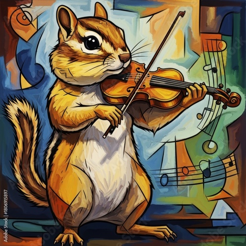 Anthropomorphic chipmunk pl...