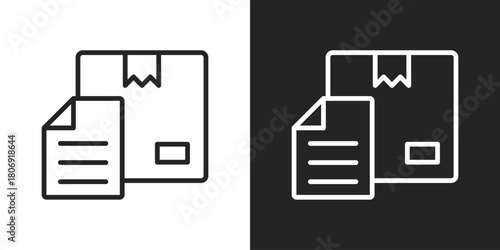 Fulfillment Icon In Line Version On Black And White Background